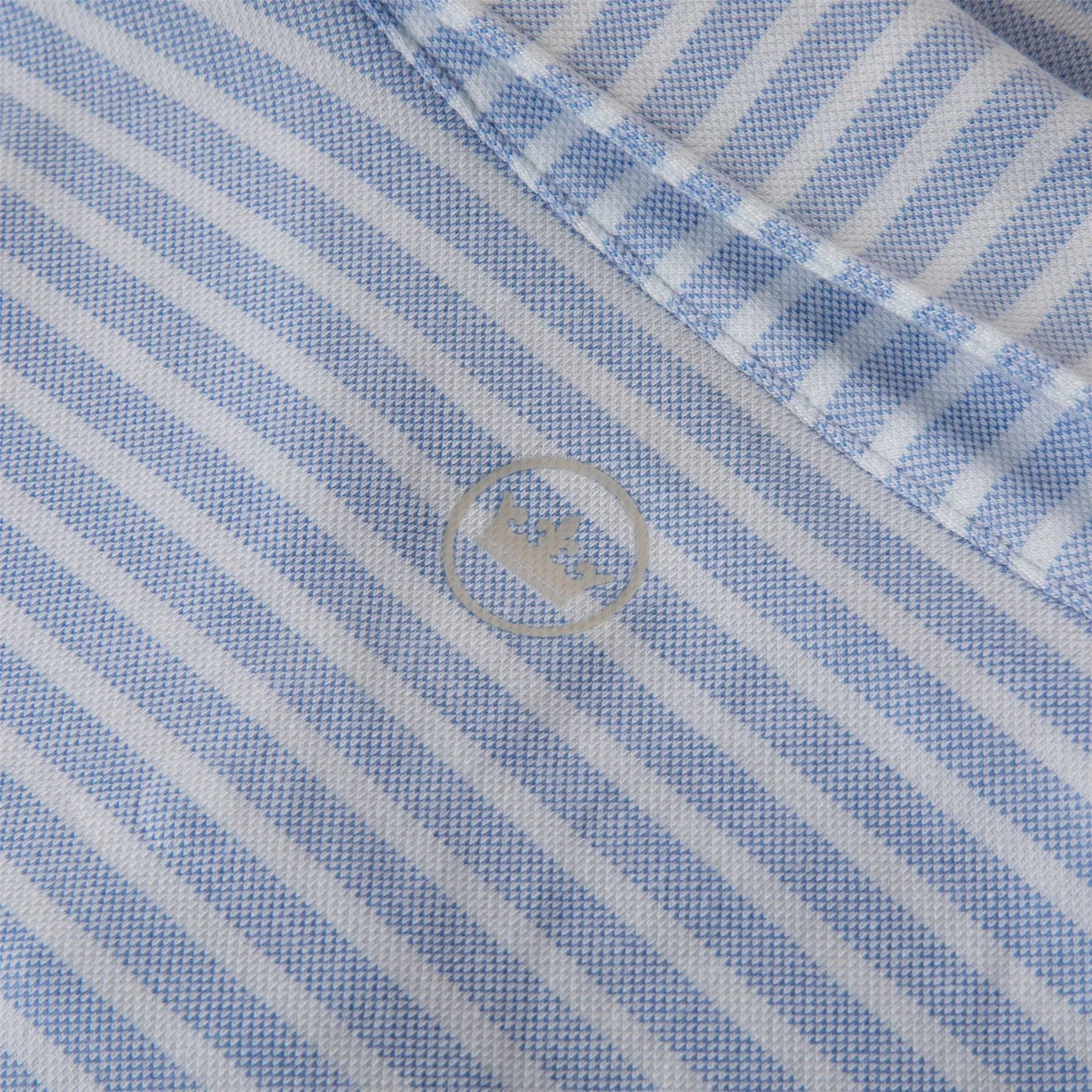 Albatross Cotton Blend Stripe Pique Polo Regatta Blue - SS24