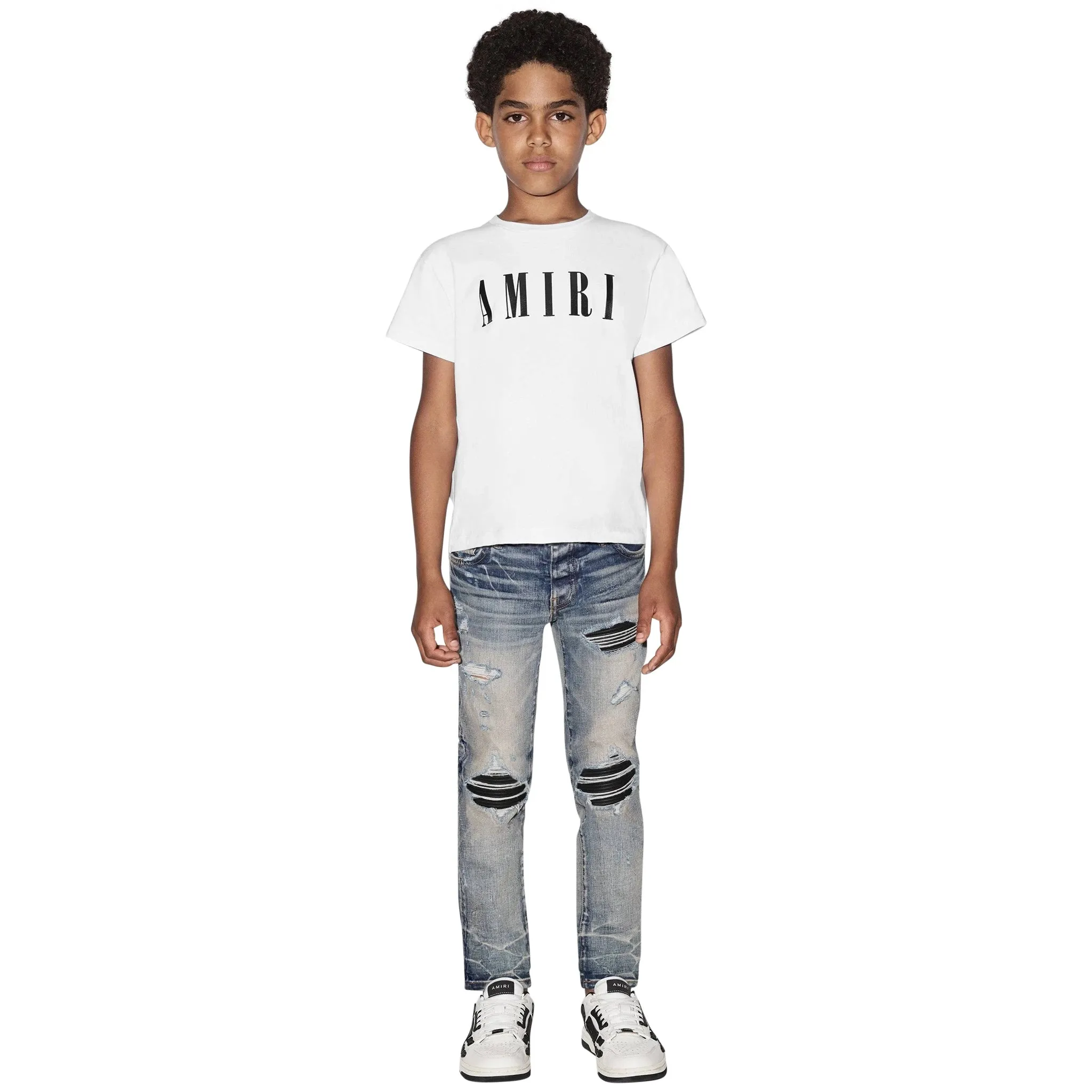 Amiri Kids 'Amiri' White T Shirt