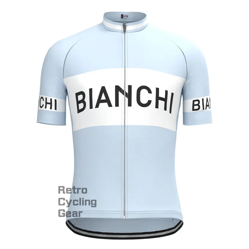 Bianchi Baby Blue Retro Short Sleeve Cycling Kit