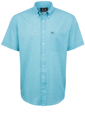 Cinch Arenaflex Button-Front Shirt - Geometric Blue