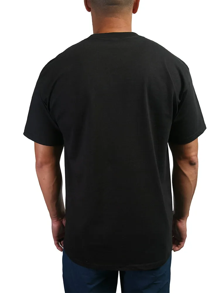 Men's Cotton Short Sleeve T-Shirt in Soft Ring Spun 6.1 oz Jersey by Fishin Machine | Relaxed Fit |