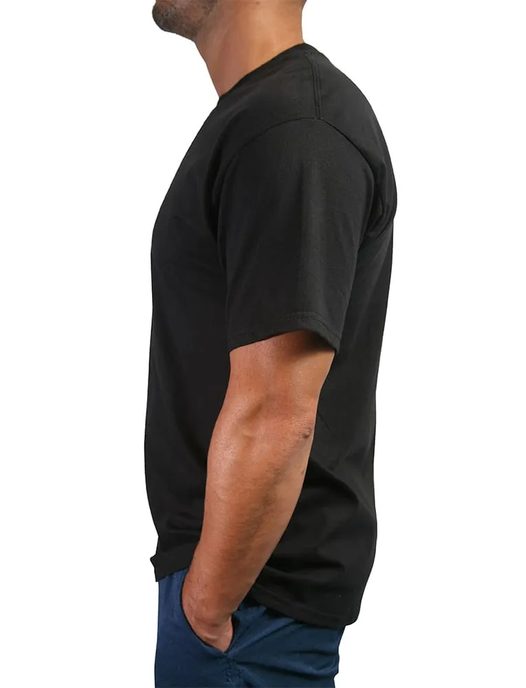 Men's Cotton Short Sleeve T-Shirt in Soft Ring Spun 6.1 oz Jersey by Fishin Machine | Relaxed Fit |