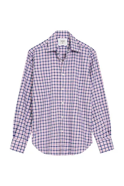 M.J. Bale - Byrne Oxford Shirt - Check - White/Navy/Red