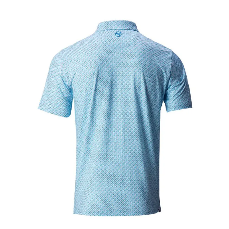PUMA MATTR Anchors Men's Polo (White/Aqua)