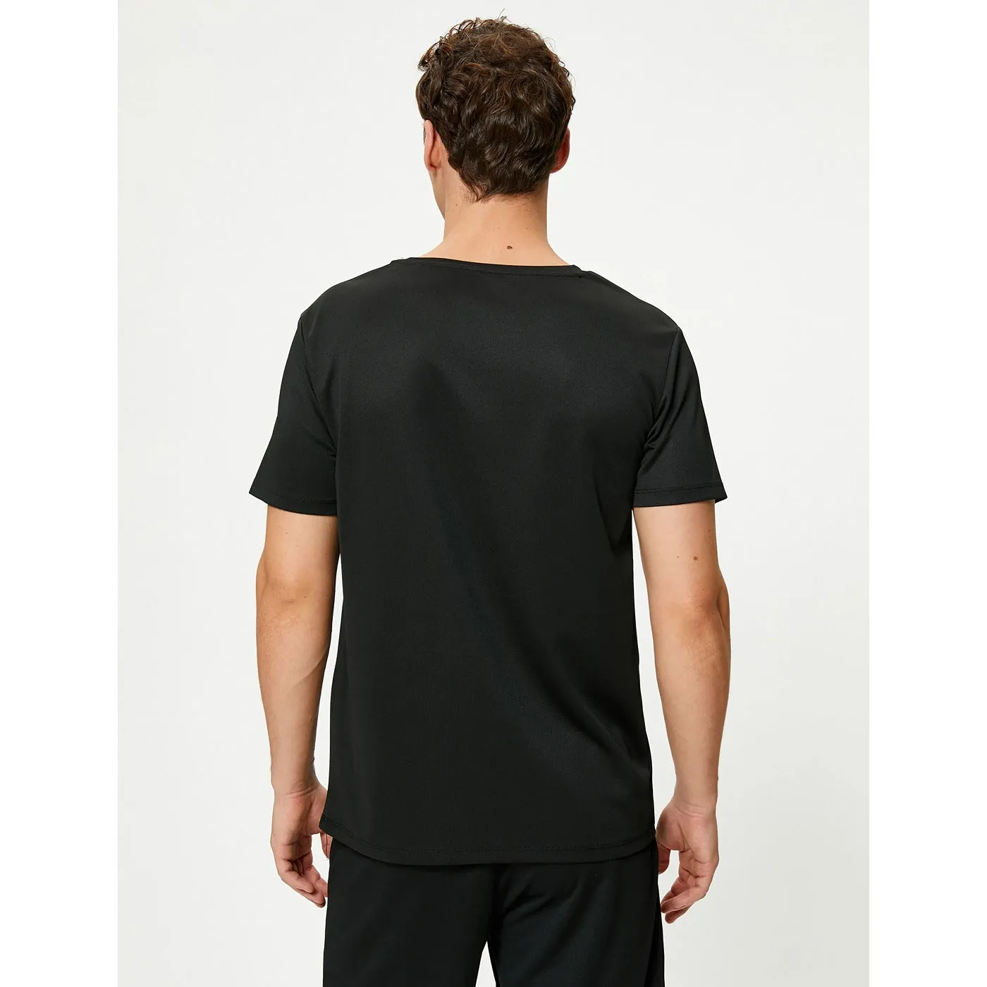 Sports Dri-Fit Black Plain Tshirt