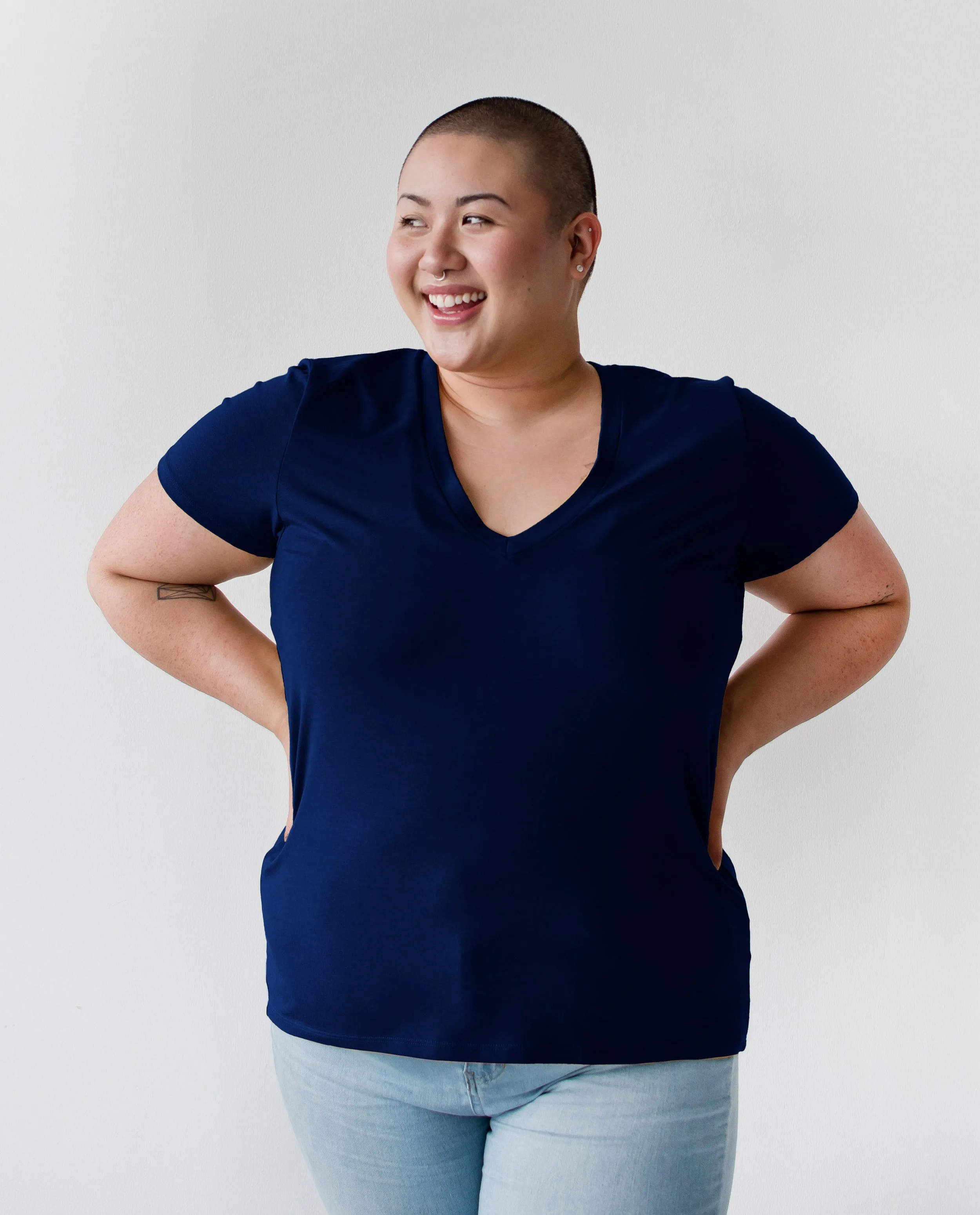 The V-Neck Tee in Admiral